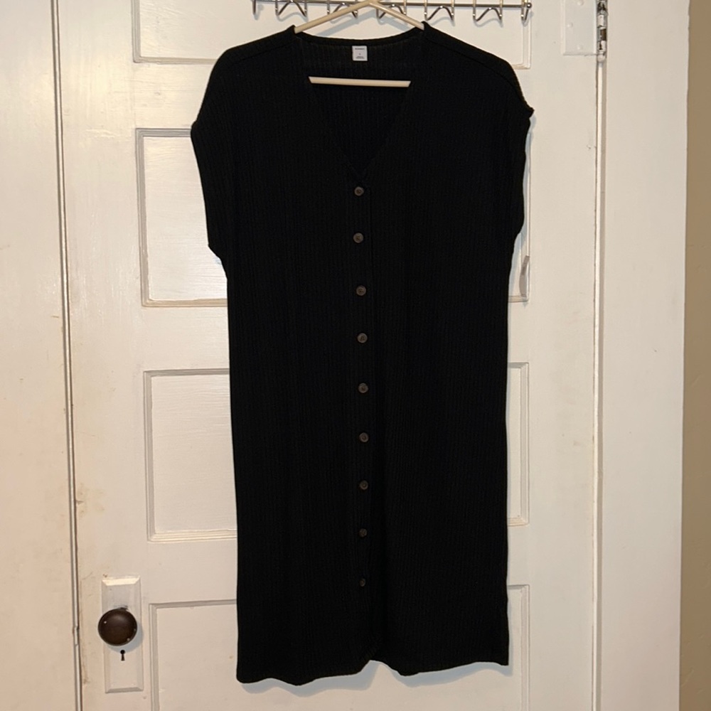 NWT Old navy women’s black ribbed dress size large